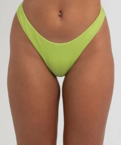 Best deal ❤️ Kaiami Marci Rib High Cut 👙 Bikini Bottom Lime Pop 🌟 -Hot Sale Citybeach Store 20324114 01 LT XL