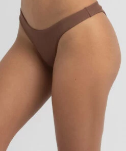 Hot Sale ❤️ Kaiami Marci Rib High Cut 👙 Bikini Bottom Coffee 🔥 -Hot Sale Citybeach Store 20324114 02 RT XL