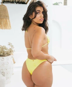 Best Sale 🌟 Kaiami Marci Rib High Cut 👙 Bikini Bottom Buttermilk 🔥