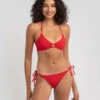 Coupon 🔥 Kaiami Hailey Ring Triangle 👙 Bikini Top Chilli Red ⭐