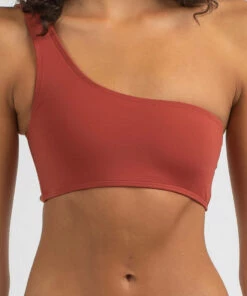 Wholesale 🤩 Topanga Lauren One Shoulder 👙 Bikini Top Terracotta 💯 -Hot Sale Citybeach Store 20324149 01 RT XL