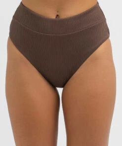 Promo ✔️ Kaiami Rubi Rib High Waist 👙 Bikini Bottom Chocolate 🎁 -Hot Sale Citybeach Store 20324196 03 RT XL