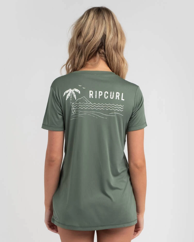 Hot Sale ๐ฅฐ Rip Curl Lazy Days Short Sleeve Rash Vest Green ๐ฏ 3 Hot Sale ๐ฅฐ Rip Curl Lazy Days Short Sleeve Rash Vest Green ๐ฏ - Image 3