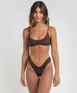 Best Sale ✨ Kaiami Geri Ruch Bralette 👙 Bikini Top Dark Choc 💯 -Hot Sale Citybeach Store 20324263 03 LT XL
