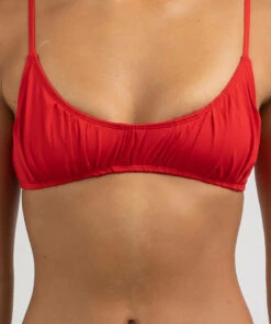 Top 10 👏 Kaiami Geri Ruch Bralette 👙 Bikini Top Chilli Red 😉 -Hot Sale Citybeach Store 20324263 05 RT XL