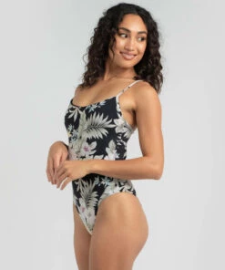 Cheapest 🔥 Billabong Tropicool Mia DD One Piece 🩱 Swimsuit Black 🌟