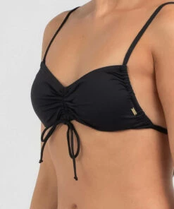 Buy 😀 Topanga Margot Ruch Bralette 👙 Bikini Top Black ✨ -Hot Sale Citybeach Store 20324932 01 RT XL