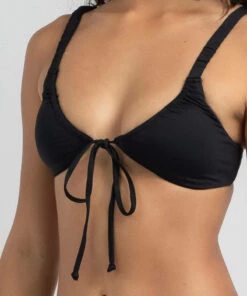 Discount 🔥 Topanga Leila Bralette 👙 Bikini Top Black ✔️ -Hot Sale Citybeach Store 20324933 01 RT XL