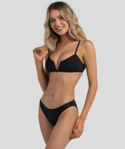 Best Pirce 😉 Topanga Piper V Bralette 👙 Bikini Top Black ✨