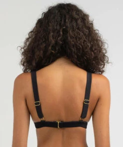 Promo 😍 Kaiami Rubi Rib Long Line Triangle 👙 Bikini Top Black 🌟 -Hot Sale Citybeach Store 20324965 01 TP XL