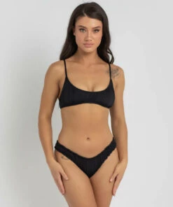 Hot Sale ❤️ Kaiami Geri Ruch Bralette 👙 Bikini Top Black 🔔 -Hot Sale Citybeach Store 20324968 01 TP XL