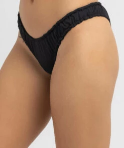 Coupon 🎉 Kaiami Natalia Ruch High Cut 👙 Bikini Bottom Black ✔️ -Hot Sale Citybeach Store 20324970 01 RT XL