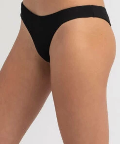 Cheap 💯 Kaiami Marci Rib High Cut 👙 Bikini Bottom Black 🔔 -Hot Sale Citybeach Store 20324978 01 RT XL