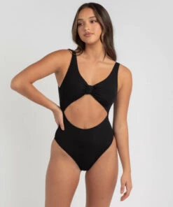 Best deal 😉 Kaiami Asher Rib One Piece 🩱 Swimsuit Black 🥰