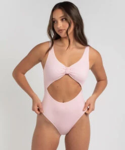 Promo ✨ Kaiami Asher Rib One Piece 🩱 Swimsuit Dusty Pink 👏 -Hot Sale Citybeach Store 20325047 02 LT XL