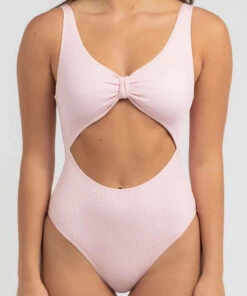Promo ✨ Kaiami Asher Rib One Piece 🩱 Swimsuit Dusty Pink 👏 -Hot Sale Citybeach Store 20325047 02 RT XL