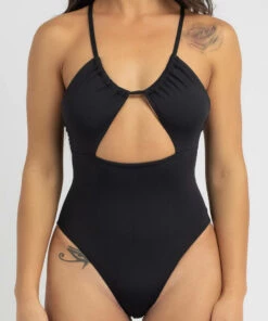 Best deal 🥰 Topanga Delta Ruch One Piece 🩱 Swimsuit Black ✔️ -Hot Sale Citybeach Store 20325057 02 RT XL