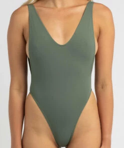 Promo 👏 Topanga Lennox One Piece 🩱 Swimsuit Olive 🧨