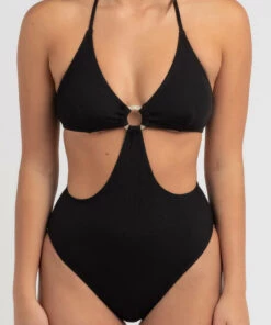 Budget 🔥 Kaiami Spencer Rib One Piece 🩱 Swimsuit Black ❤️ -Hot Sale Citybeach Store 20325076 02 RT XL