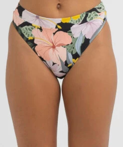 Budget ❤️ Quiksilver Classic High Waist Band 👙 Bikini Bottom Black Vacation Tropics ⌛ 7 Budget ❤️ Quiksilver Classic High Waist Band 👙 Bikini Bottom Black Vacation Tropics ⌛ -Hot Sale Citybeach Store 20325148 01 RT XL