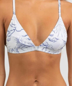 Hot Sale 😀 Quiksilver Classic Bralette 👙 Bikini Top Cobalt Mono Paradise Swim 🔔 -Hot Sale Citybeach Store 20325150 02 RT XL