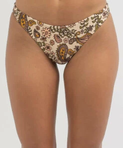 Top 10 🔔 Quiksilver Classic High Cut 👙 Bikini Bottom Macadamia Paisley Park 👏 -Hot Sale Citybeach Store 20325166 01 RT XL