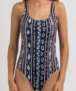 Top 10 🔥 Quiksilver Classic Tank One Piece 🩱 Swimsuit Black Heritage Stripe ⭐ -Hot Sale Citybeach Store 20325170 01 RT XL