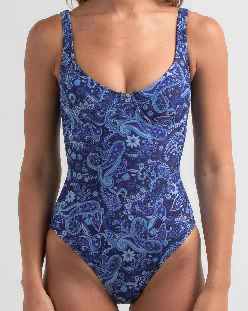 Brand new π Topanga Ingrid Balconette One Piece π©± Swimsuit White/blue π€© 4 Brand new π Topanga Ingrid Balconette One Piece π©± Swimsuit White/blue π€© - Image 4