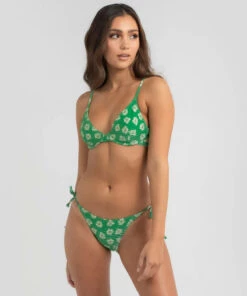 Cheap ๐ฅ Billabong Wrangler x Billabong Goin Green Demi ๐ Bikini Top Clover ๐งจ