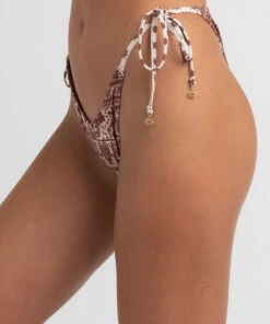 Flash Sale 👏 Kaiami Gypsy Tie Side 👙 Bikini Bottom Choc/multi ✔️ -Hot Sale Citybeach Store 20325379 01 RT XL