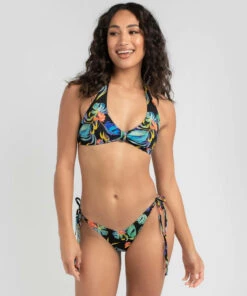 Promo โญ Kaiami Tropicana Tie Side ๐ Bikini Bottom Black/multi ๐คฉ