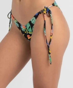 Promo ⭐ Kaiami Tropicana Tie Side 👙 Bikini Bottom Black/multi 🤩 -Hot Sale Citybeach Store 20325394 01 RT XL
