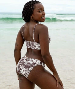 Cheapest 🛒 Kaiami West Palm Rib Classic 👙 Bikini Bottom Chocolate 🧨