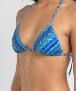 New 🌟 Kaiami Aquamarine Jewel Triangle 👙 Bikini Top Blue ⭐ -Hot Sale Citybeach Store 20325409 01 RT XL