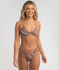 Cheapest 🎉 Kaiami Adelaide Stripe Ring Triangle 👙 Bikini Top Choc Stripe 🔥 -Hot Sale Citybeach Store 20325654 01 TP XL