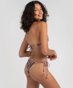 Best deal ⌛ Kaiami Verona Reversible Itsy 👙 Bikini Bottom Choc/red Stripe ✨