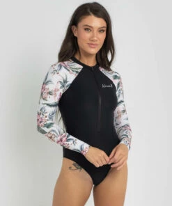 Coupon 😉 Kaiami Burleigh Long Sleeve Surfsuit Black ⌛