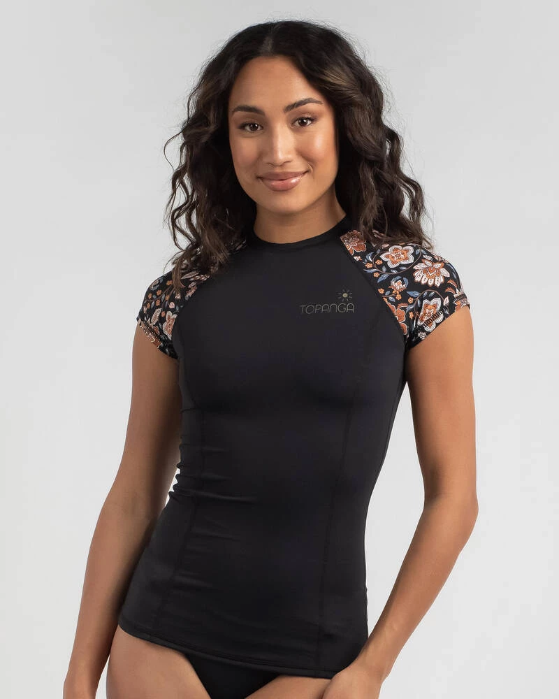 Promo ๐ Topanga Allegra Cap Sleeve Rash Vest Black ๐ 1 Promo ๐ Topanga Allegra Cap Sleeve Rash Vest Black ๐