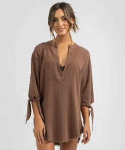 Outlet 🥰 Kaiami Dallas Beach Cover Chocolate 😀