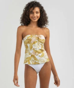 Hot Sale 🧨 Rip Curl Namotu Tankini Top White 🎁