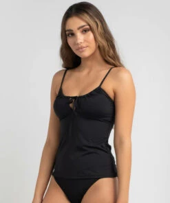 Flash Sale 🥰 Kaiami Elena Tankini Top Black ✨ -Hot Sale Citybeach Store 20326305 01 RT XL