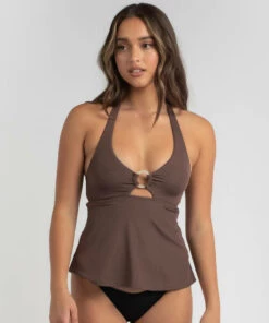 Outlet 🤩 Kaiami Norah Tankini Top Chocolate 🎉