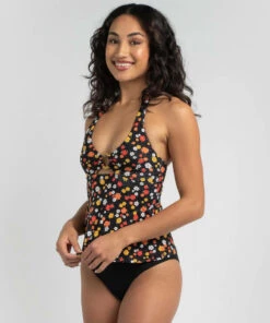 Promo 🌟 Kaiami Rhi Tankini Top Black / Floral ⌛ -Hot Sale Citybeach Store 20326315 01 LT XL