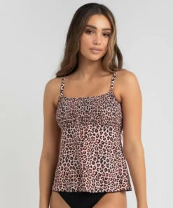 Best Sale 🥰 Kaiami Fierce Tankini Top Leopard ✔️