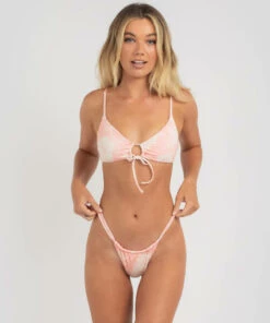 Discount 🎉 Hurley Floral Bralette 👙 Bikini Top Peach Melon Floral 😍