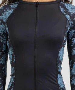 Cheap 💯 Hurley Fleur Zip Long Sleeve Rash Vest Light Teal 😀 -Hot Sale Citybeach Store 20326347 01 RT XL
