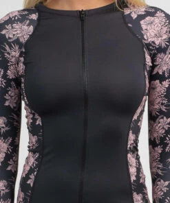 Buy 🛒 Hurley Fleur Zip Long Sleeve Rash Vest Light Baked Apple 🧨 -Hot Sale Citybeach Store 20326347 02 RT XL