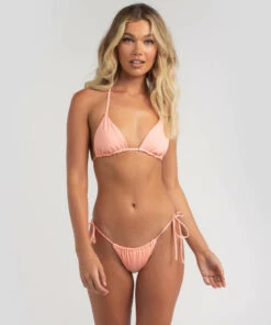 Best Sale ๐ Hurley Solid Itsy Bitsy ๐ Bikini Top Peach Melon ๐