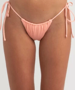 Flash Sale 😀 Hurley Solid Slider Tie Cheeky 👙 Bikini Bottom Peach Melon 🛒 -Hot Sale Citybeach Store 20326356 02 RT XL