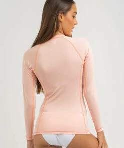 Best Pirce 👏 Hurley OAO Long Sleeve Rash Vest Light Baked Apple 🎁 -Hot Sale Citybeach Store 20326360 04 LT XL